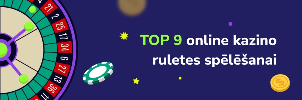 TOP 9 online kazino ruletes spēlēšanai